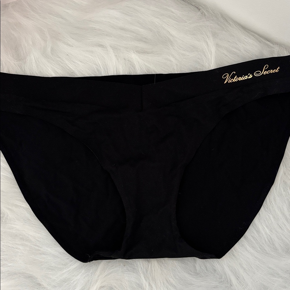 Victoria's Secret Black panties with Gold Accent